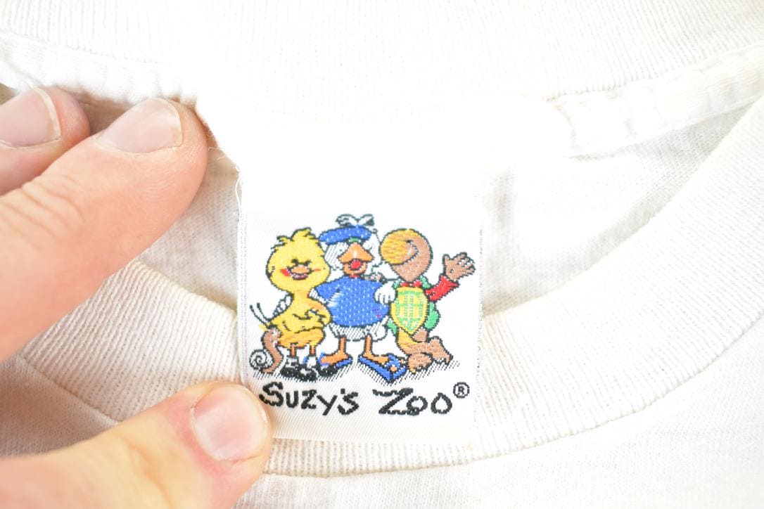 Vintage 1983 Suzy's Zoo Baby Hugging Duck Souvenir T-Shirt Womens XL