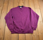Vintage 1990s Hanes Premium Double Crewneck Sweatshirt Made In USA