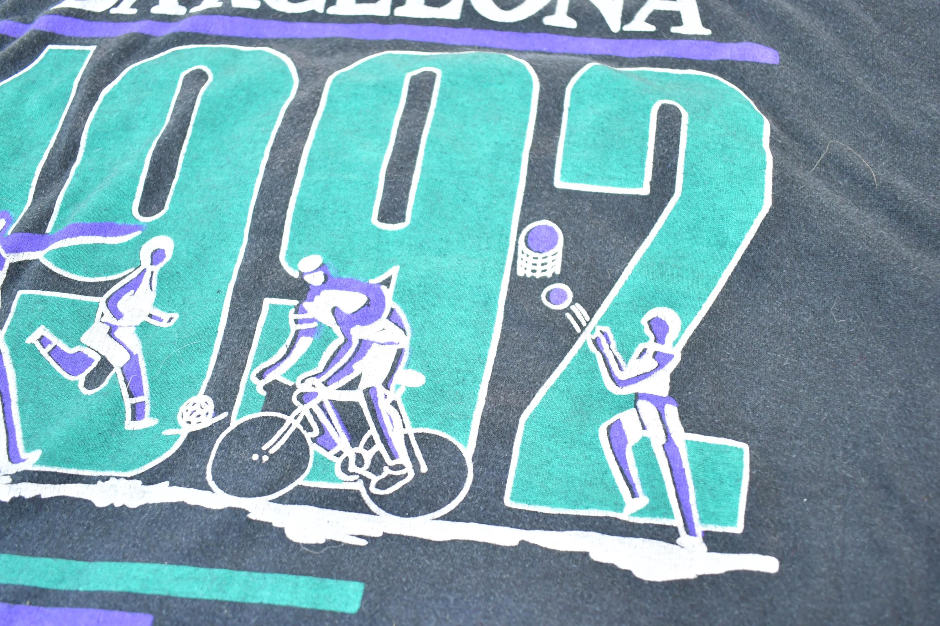 Vintage 1992 Barcelona Olympics Souvenir T-Shirt Mens L
