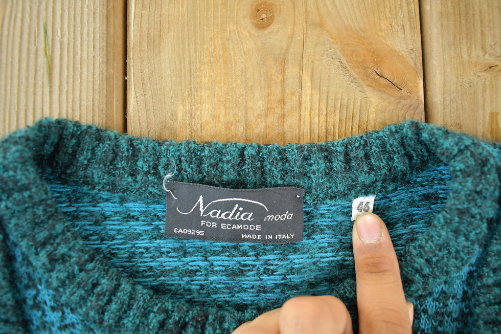 Vintage 1990s Nadia Moda Wool Knit Sweater Adult S-M