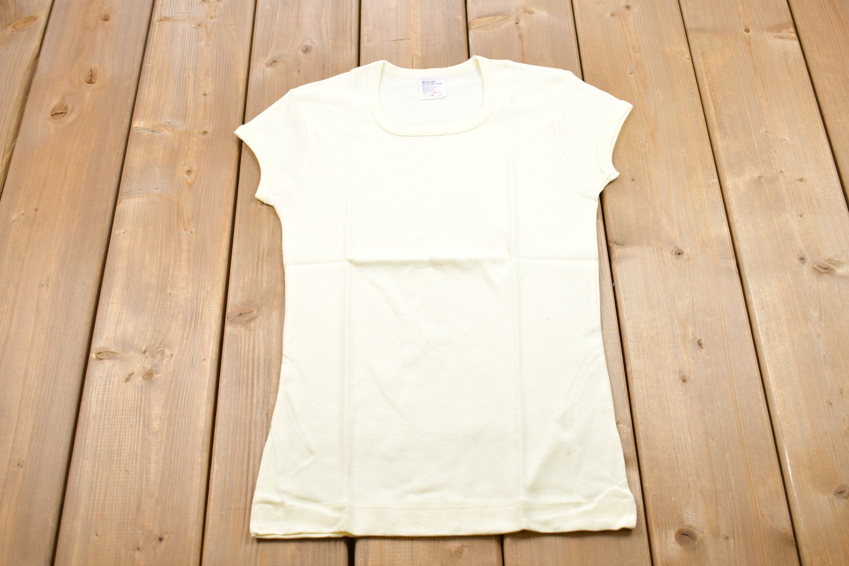 Vintage 1970s Basic Beige T-Shirt