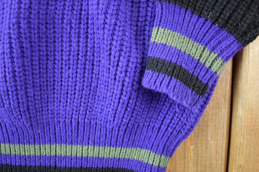 Vintage 1990s Sunsations College Edition Knit Abstract Pattern Crewneck Sweater