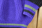 Vintage 1990s Sunsations College Edition Knit Abstract Pattern Crewneck Sweater