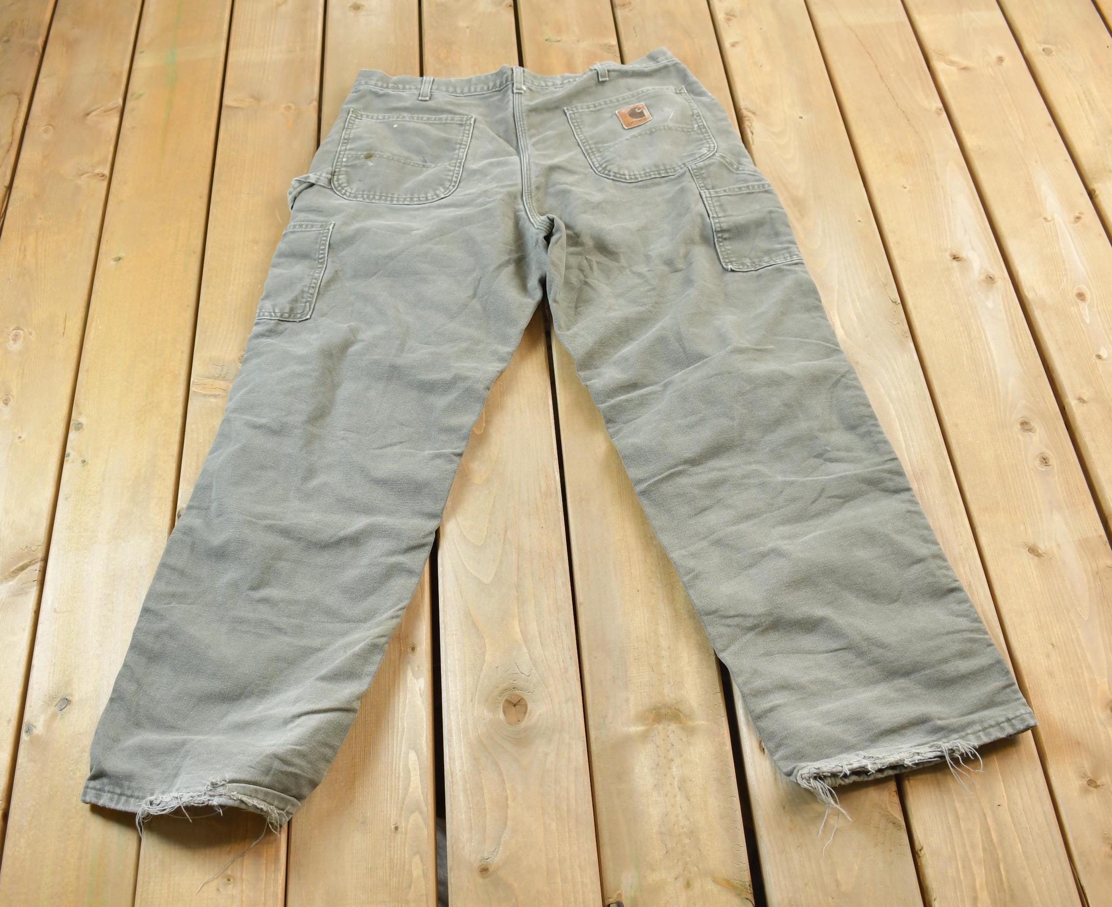 Vintage 1990s Blanket Lined Carhartt Carpenter Pants Size 28 x 30