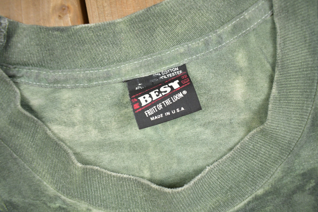 Vintage 1990s Deer Camo Sportsman Graphic T-Shirt
