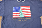 Vintage 1990s United States Of America Statue Of Liberty Graphic Crewneck Sweatshirt Size XL