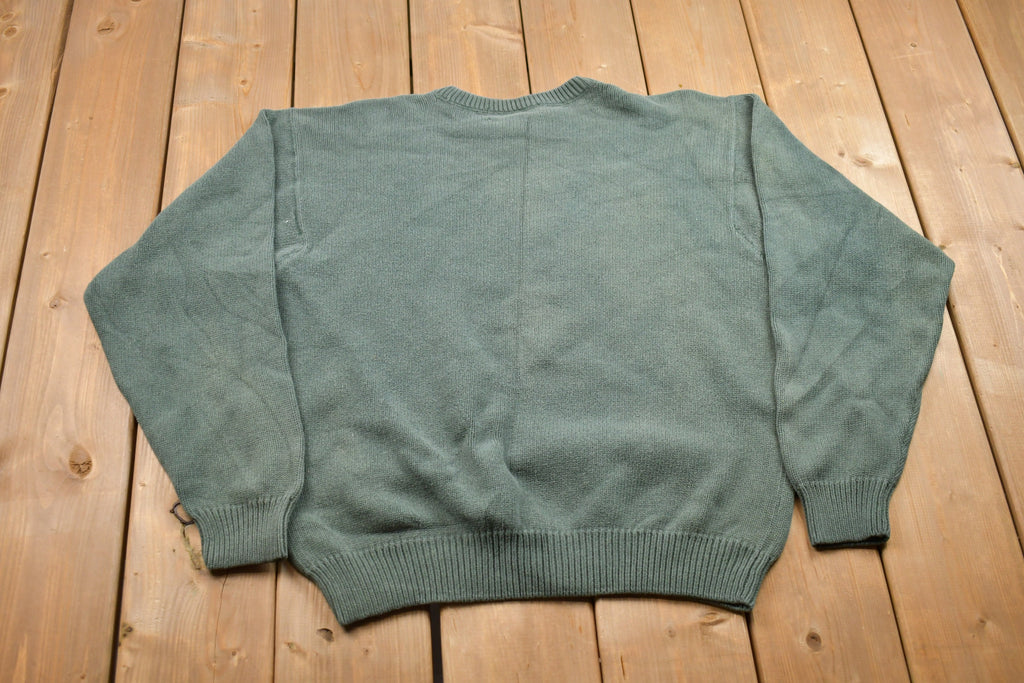 Vintage 1990s Croft And Barrow Knitted Crewneck Sweater