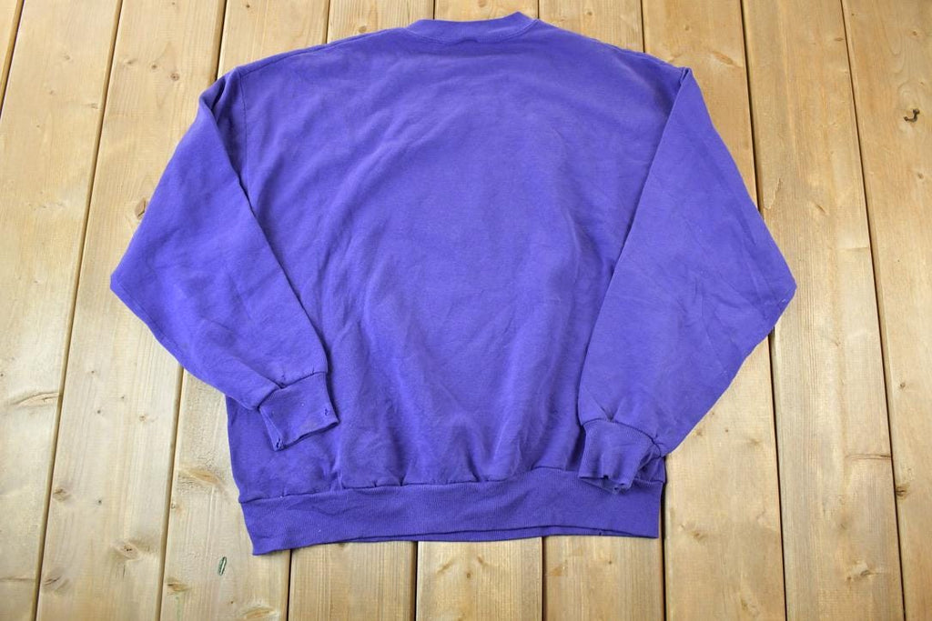 Vintage 1990s Minnesota Big Plaid M Souvenir Crewneck Sweatshirt Made In USA