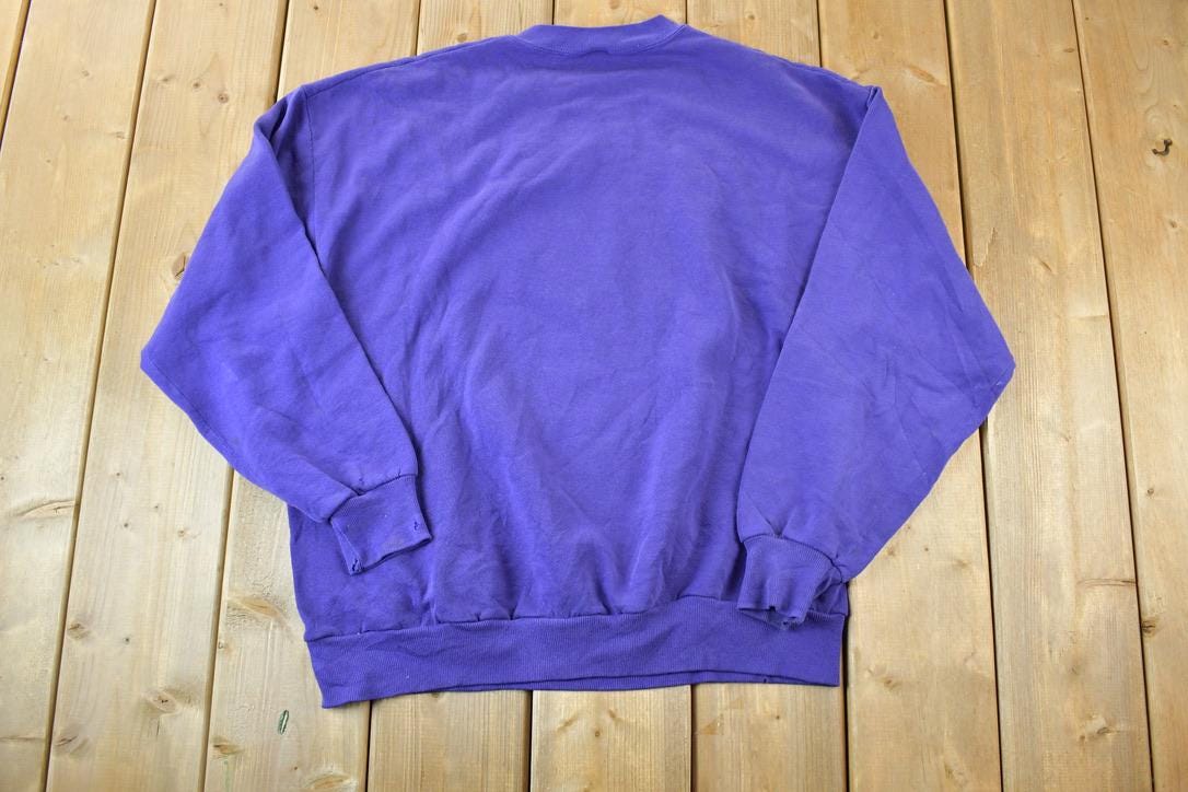 Vintage 1990s Minnesota Big Plaid M Souvenir Crewneck Sweatshirt Made In USA