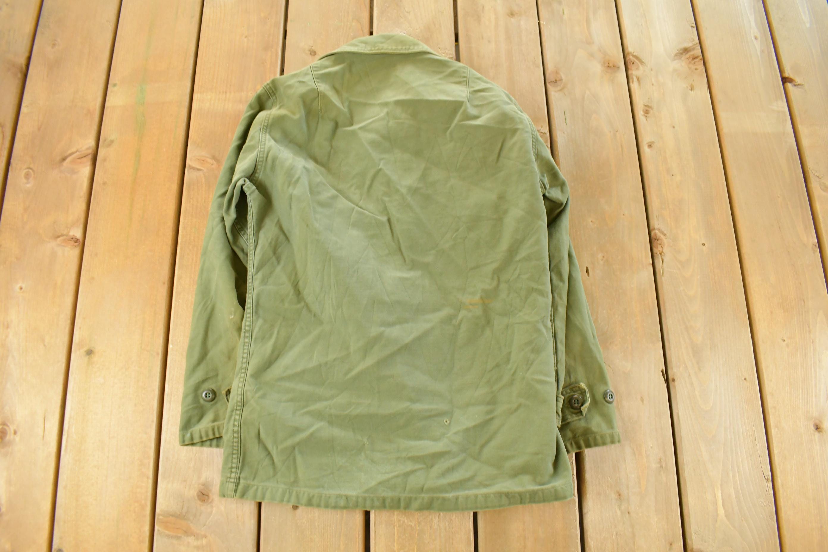 Vintage 1960s OG-107 Military Sateen Shirt Men's Small