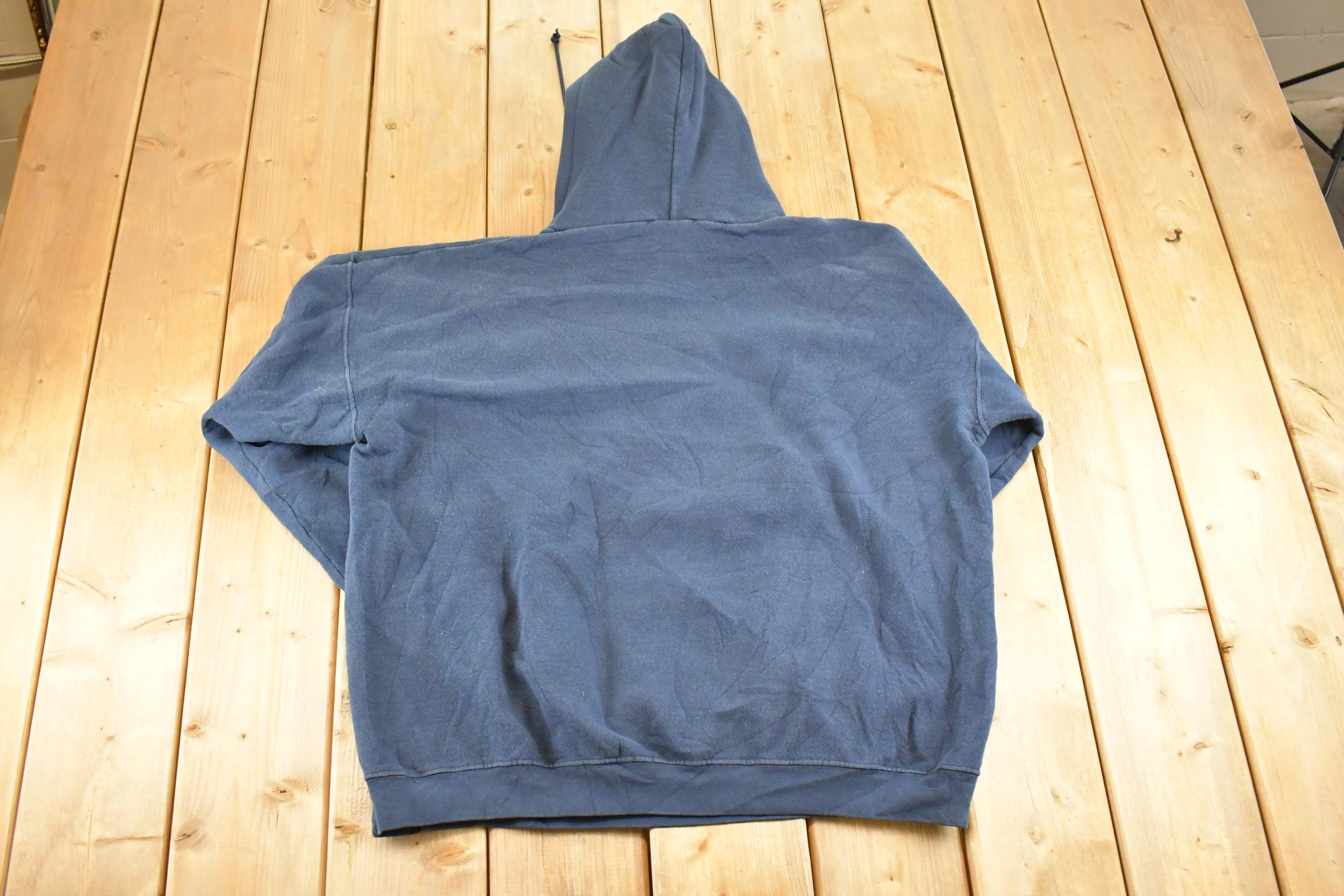 Vintage 1990s Notre Dame Hoodie Sweatshirt Men's L / NCAA College Spell out / 90s Heavyweight Collegiate Sweater