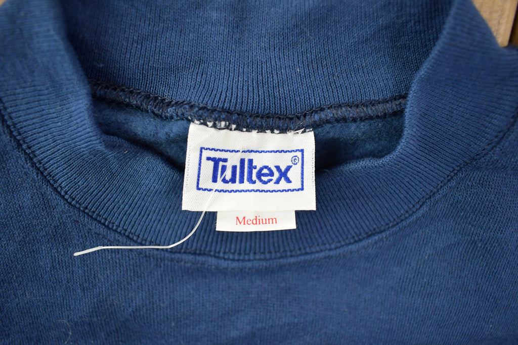 Vintage 1990s Navy Blue Blank Tultex Crewneck Sweatshirt