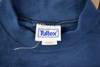 Vintage 1990s Navy Blue Blank Tultex Crewneck Sweatshirt