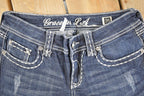 Vintage Deadstock Y2K Grace In LA Bedazzled Bootcut Low Rise Jeans Women's Size 26 x 32