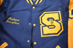 Vintage 1990s Shenango Wildcat Band Leather Varsity Jacket