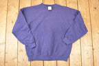 Vintage 1990s Tultex Blank Crewneck Sweatshirt Men's L