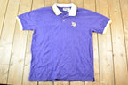 Vintage 1999 Minnesota Vikings NFL Embroidered Quarter Button Shirt Mens XL