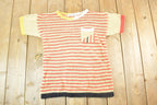 Vintage 1980s Gloria Vanderbilt Knit Colour Block Button Up Shirt Womens M