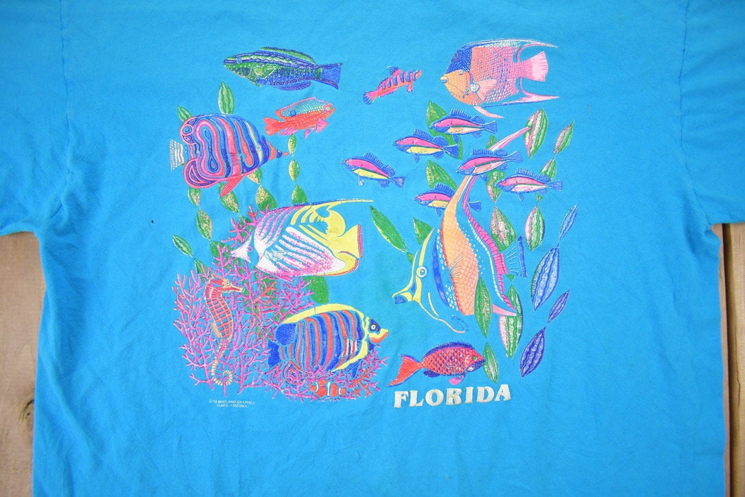 Vintage 1990s Florida Aquarium Souvenir T Shirt