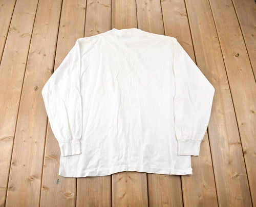 Vintage 1990s Lancaster Swimming Graphic Long T Shirt Made In USA Size XL