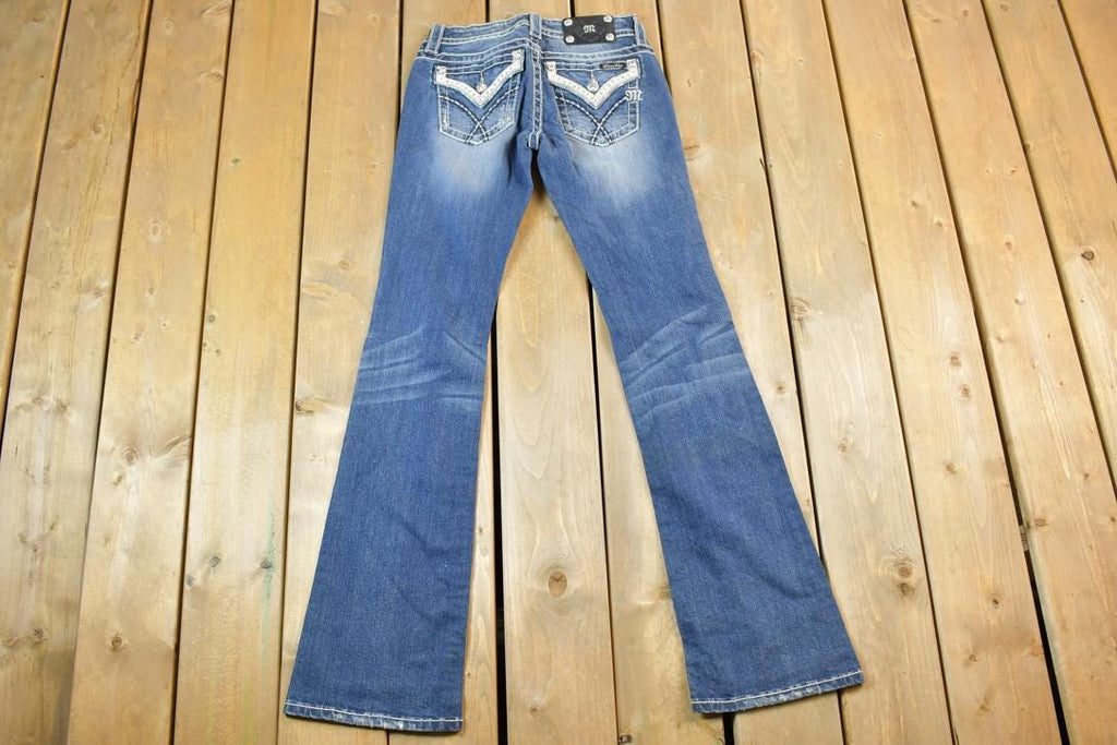 Vintage Y2K Miss Me Bedazzled Low Rise Jeans Size 26x31