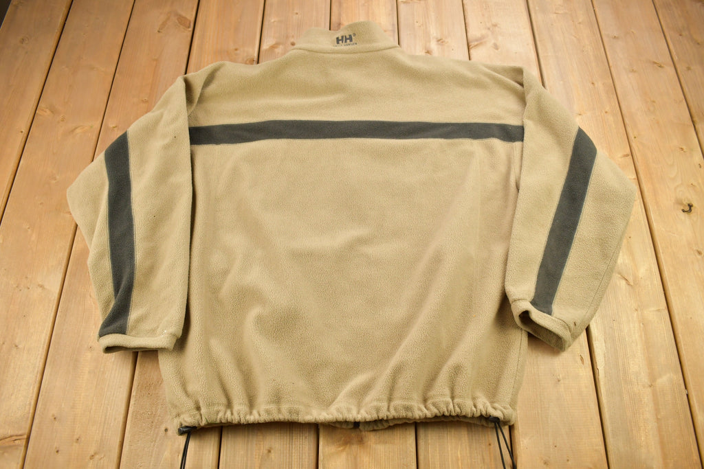 Vintage 1990s Helly Hansen Cream Fleece Zip Up Sweater