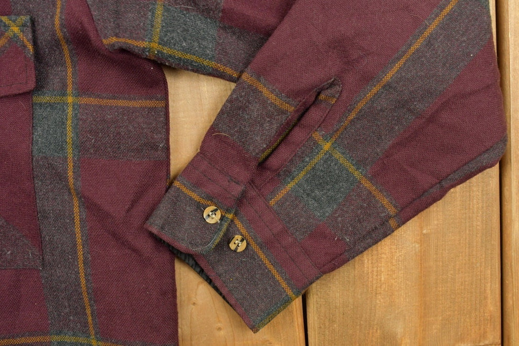 Vintage 1990s Claybrooke Outdoors Plaid Lined Flannel Button Up Shirt