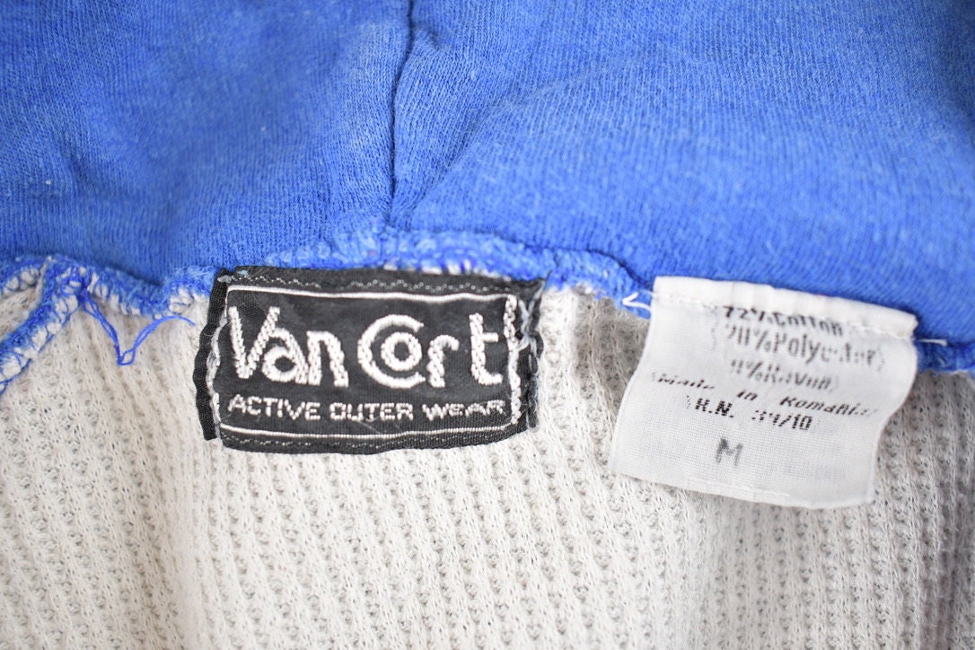 Vintage 1990s Van Cort Blank Zip Up Hoodie