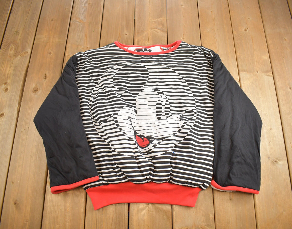 Vintage 1990s Mickey Mouse Plush Pillow Reversable Disney Crewneck