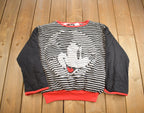 Vintage 1990s Mickey Mouse Plush Pillow Reversable Disney Crewneck