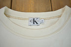 Vintage 1990s Calvin Klein Jeans Embroidered Crewneck Sweatshirt Made In Canada