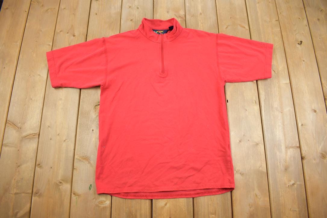 Vintage 1990s Ebtex Eddie Bauer Zip Up T Shirt