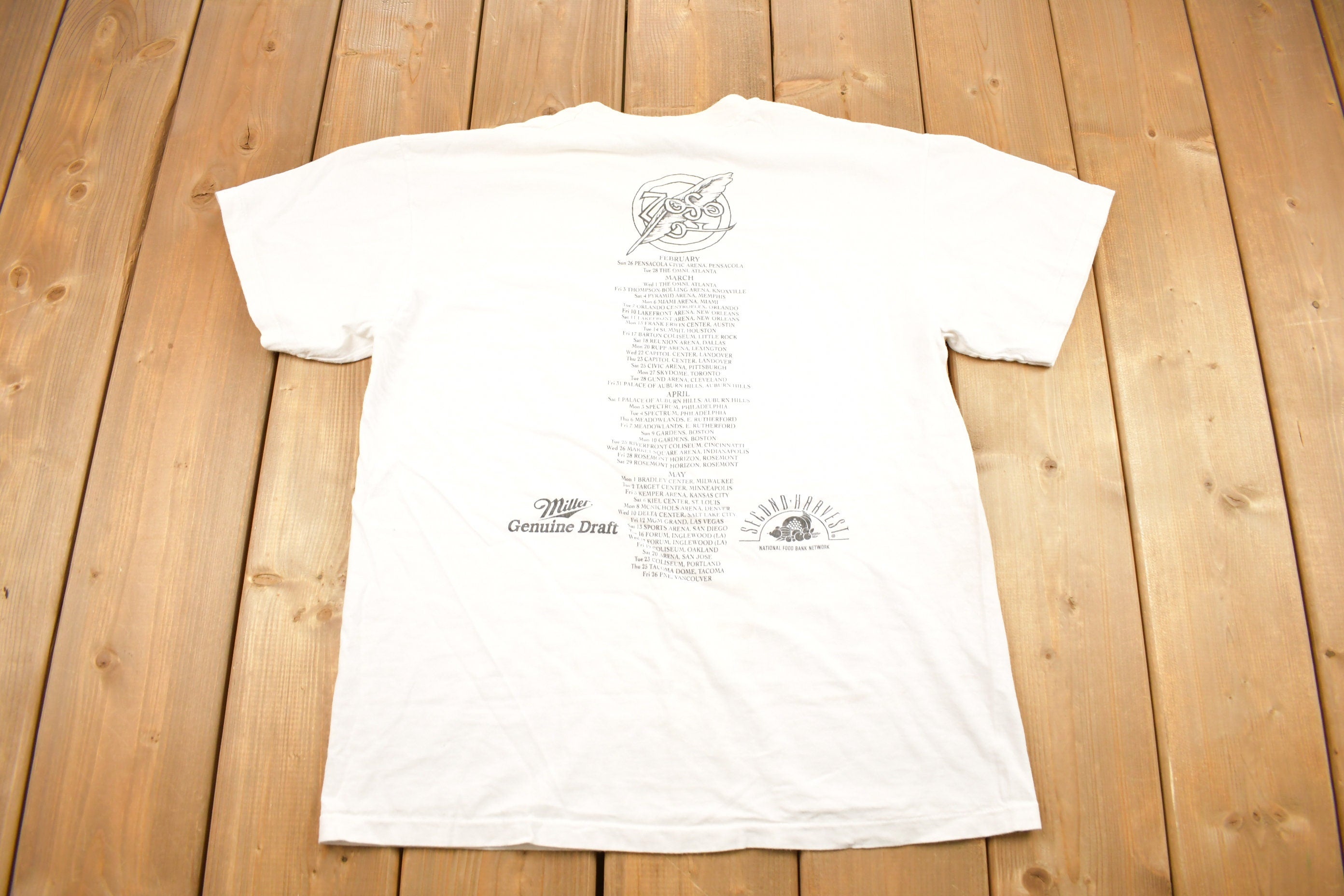 Vintage 1995 Jimmy Page Robert Plant Zoo World Tour Band T-shirt