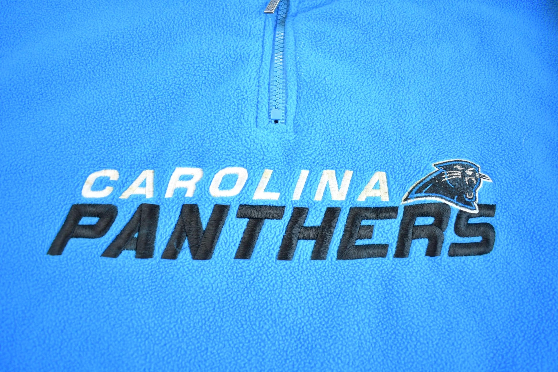 Vintage 2000s NFL Reebok Carolina Panthers Embroidered Fleece Sweater