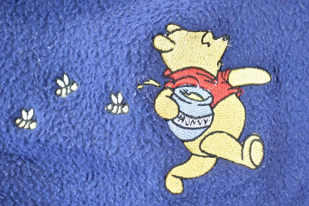 Vintage 1990s Pooh Bear Quarter Zip Disney Mock Neck