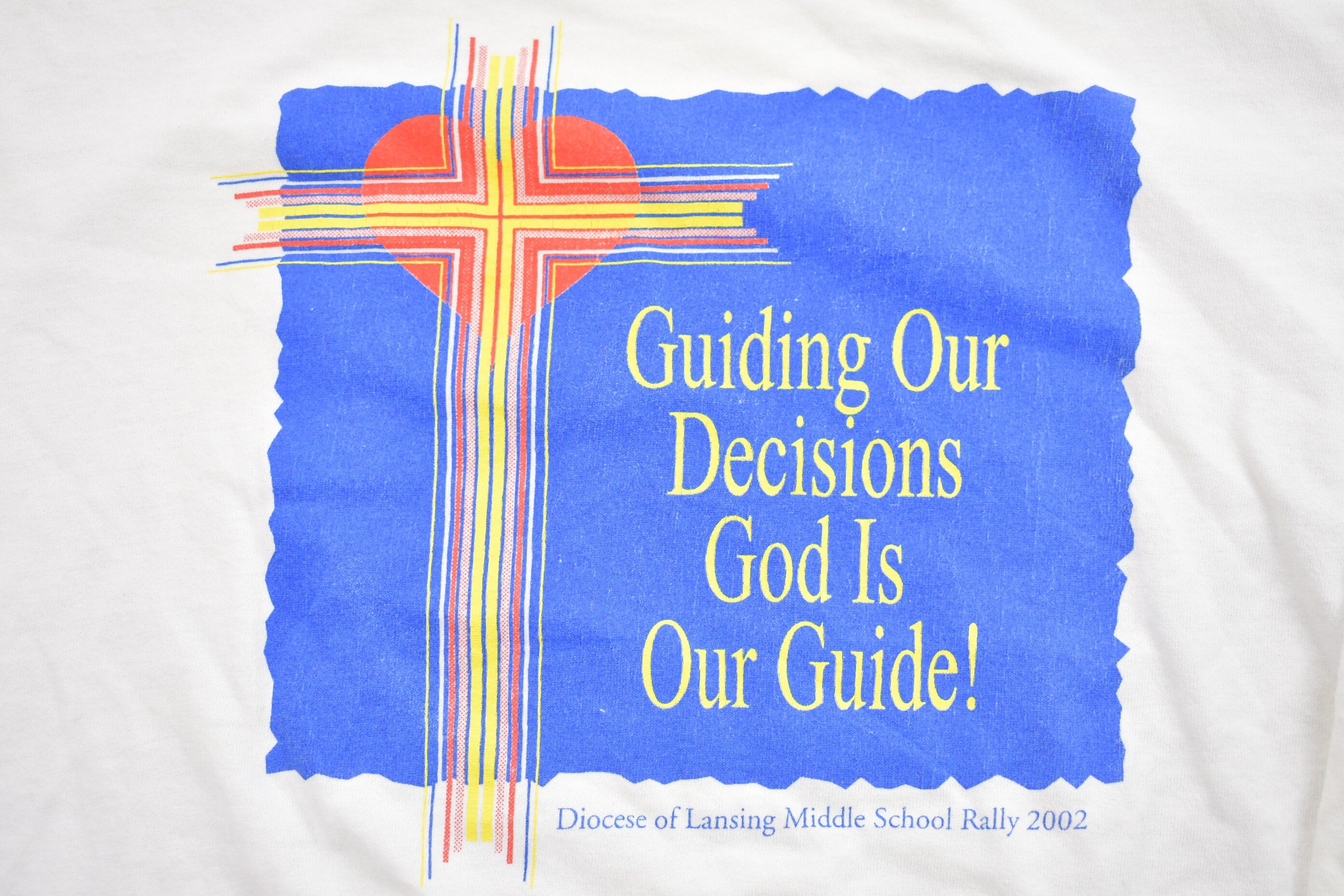 Vintage 1990s Catholic School Bible Graphic Long Sleeve Shirt