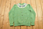 Vintage 1990s Croft Spun Shetland 100% Virgin Wool Knit Sweater