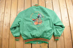 Vintage 1980s Delong Area Erectors Bomber Jacket