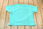 Vintage 1990s Tangerine Single Stitch Blank Teal Pocket T-Shirt