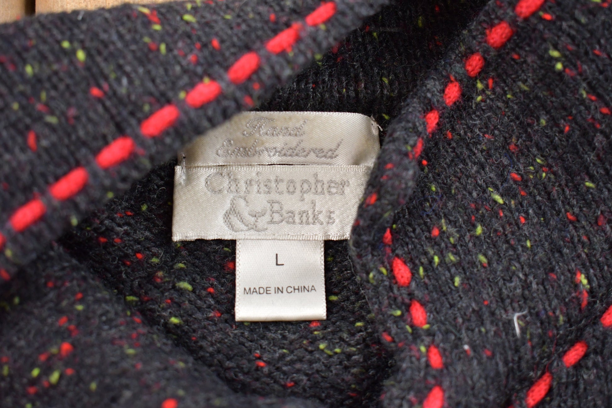 Vintage 1990s Christopher & Banks All Over Print Full Zip Knitted Sweater