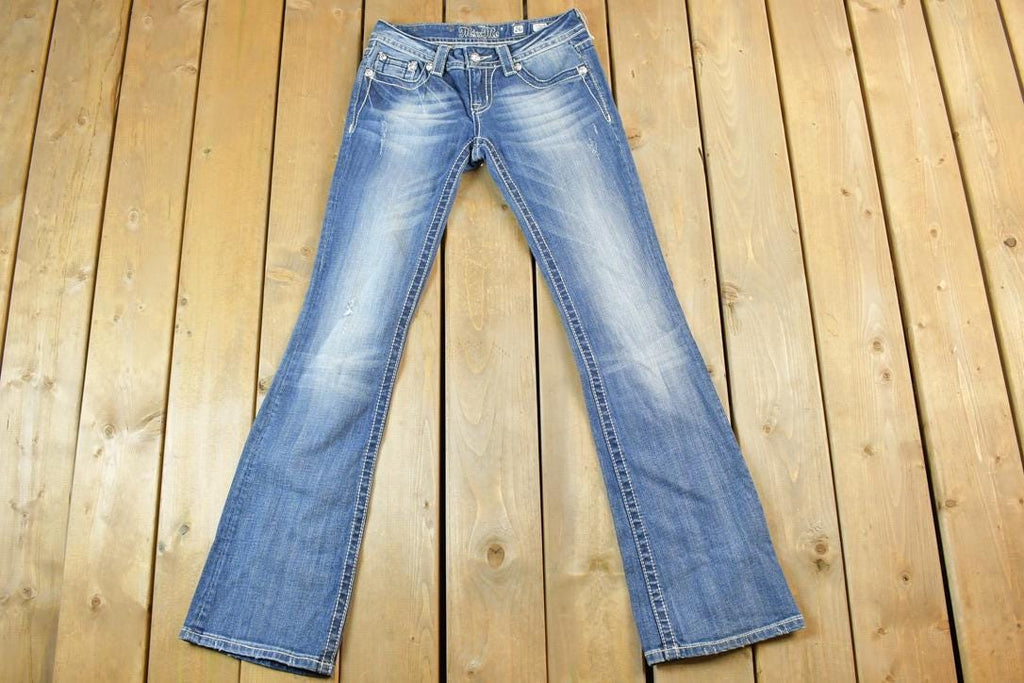 Vintage Y2K Miss Me Bedazzled Low Rise Jeans Size 26x31