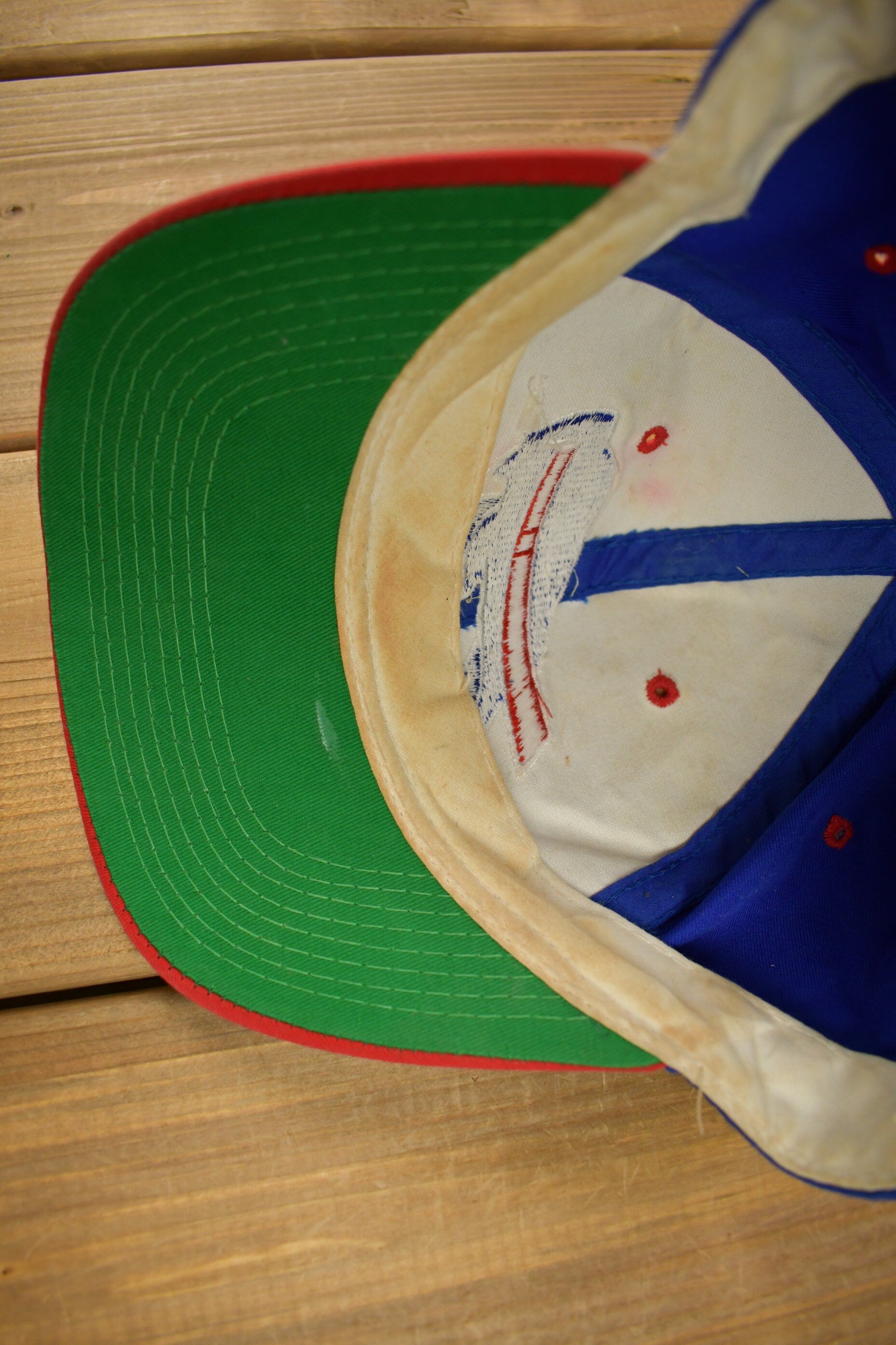 Vintage 1990s Buffalo Bills NFL Sports Specialties Double Line Script Snap Back Hat