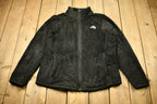 Vintage 1990s The North Face Fleece Full Zip Sweater  Women's  Embroidered  Streetwear  Athleisure  Outdoorsman