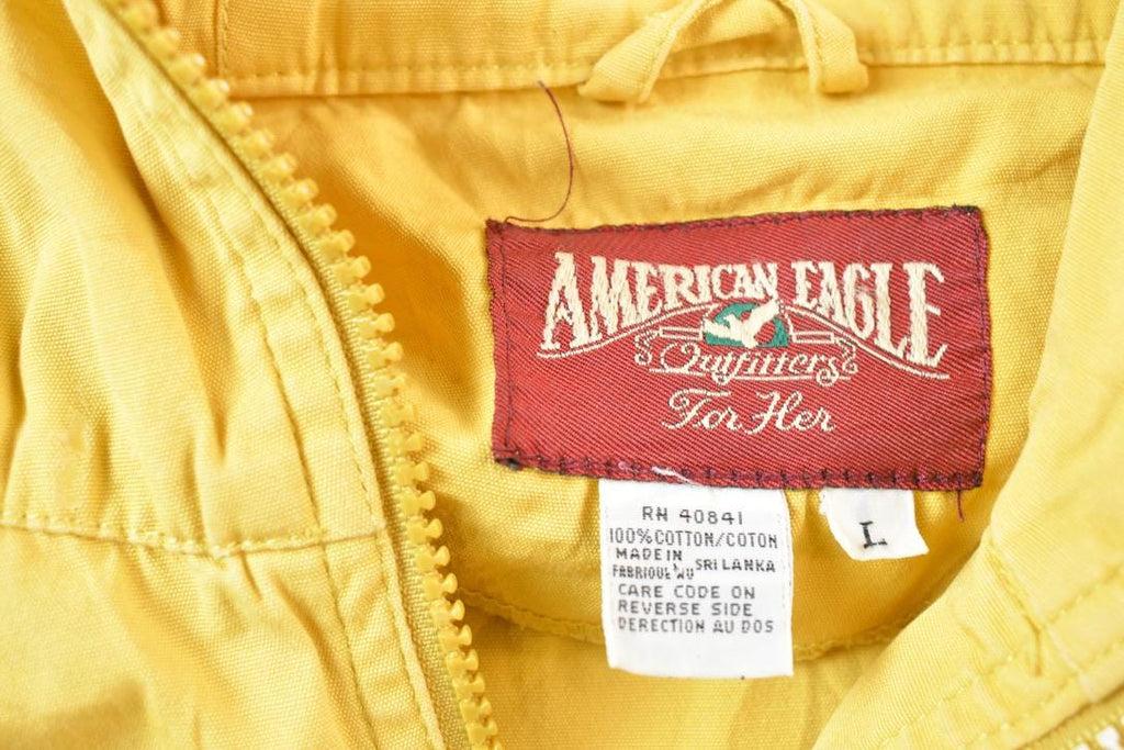 Vintage 1980s American Eagle Blank Yellow Windbreaker Jacket