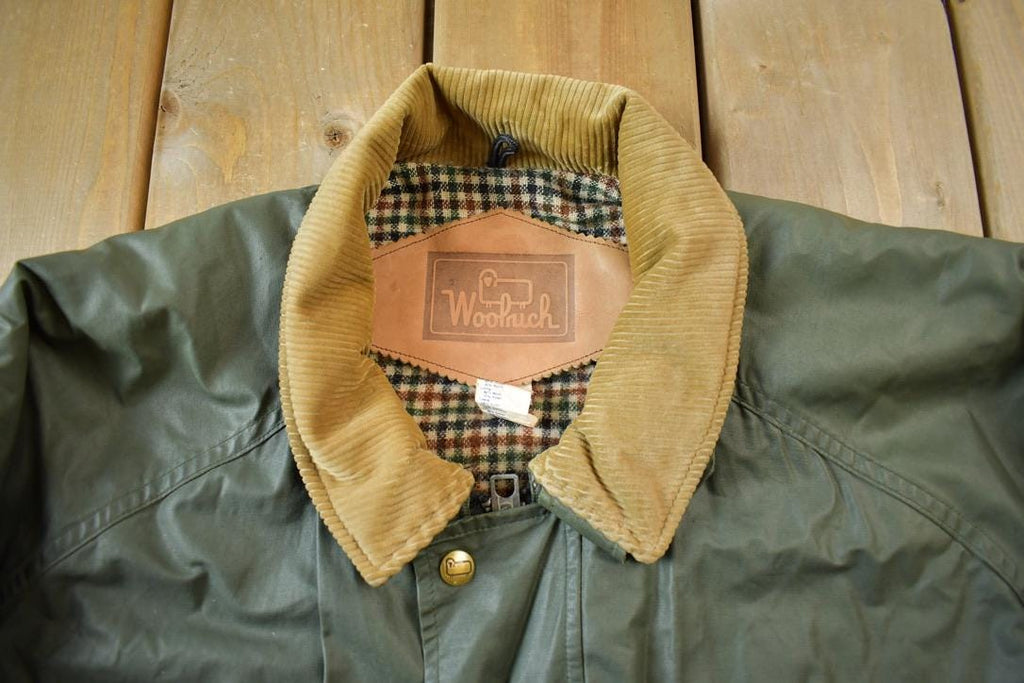 Vintage 1990s Woolrich Wool Lined Nylon Jacket Made In USA - XL