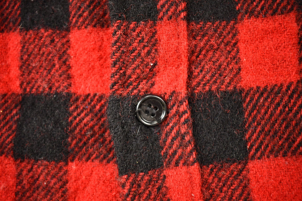 Vintage 1980s LL Bean Buffalo Plaid Wool Button Up Shirt