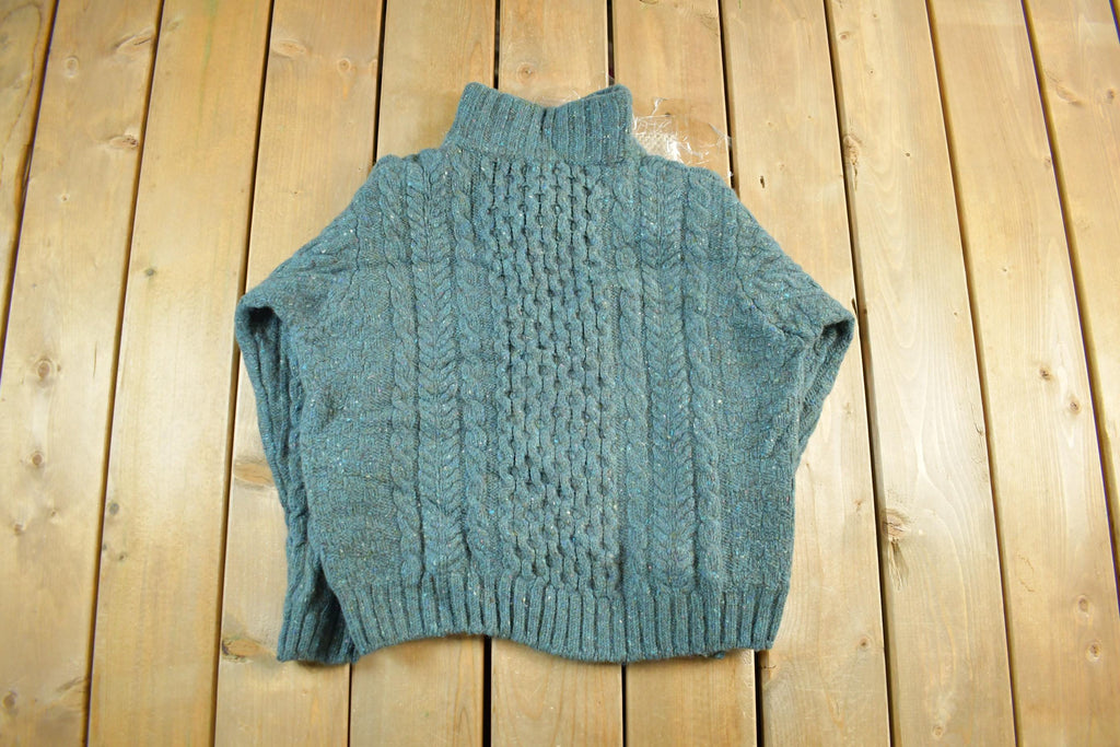 Vintage 1990s LL Bean Wool Henley Knit Sweater Women's S-M