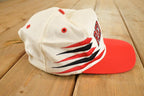 Vintage 1990s Logo Athletic Detroit Red Wings Diamond Cut NHL Snapback Hat / 90's Embroidered Shark Tooth Hockey Cap