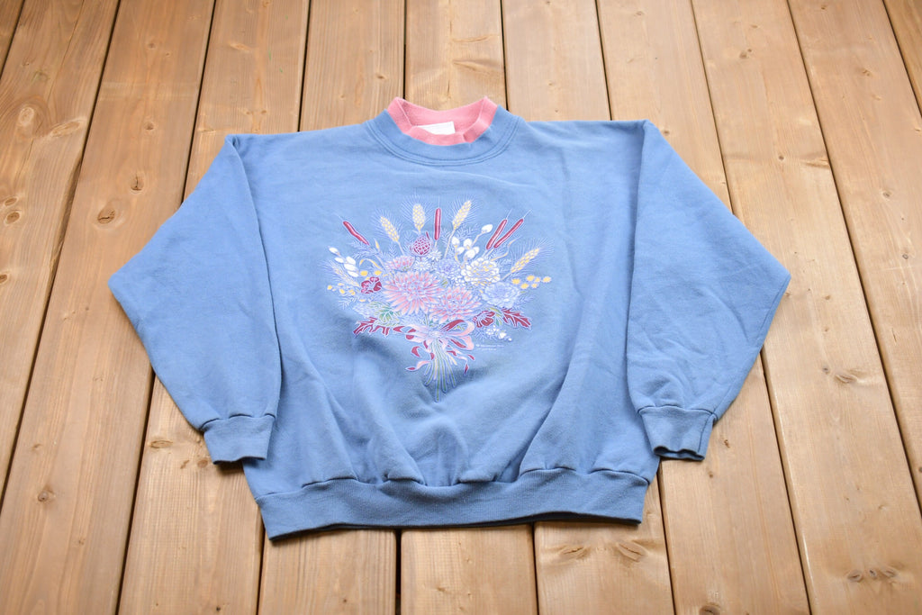 Vintage 1990s Cute Floral Crewneck
