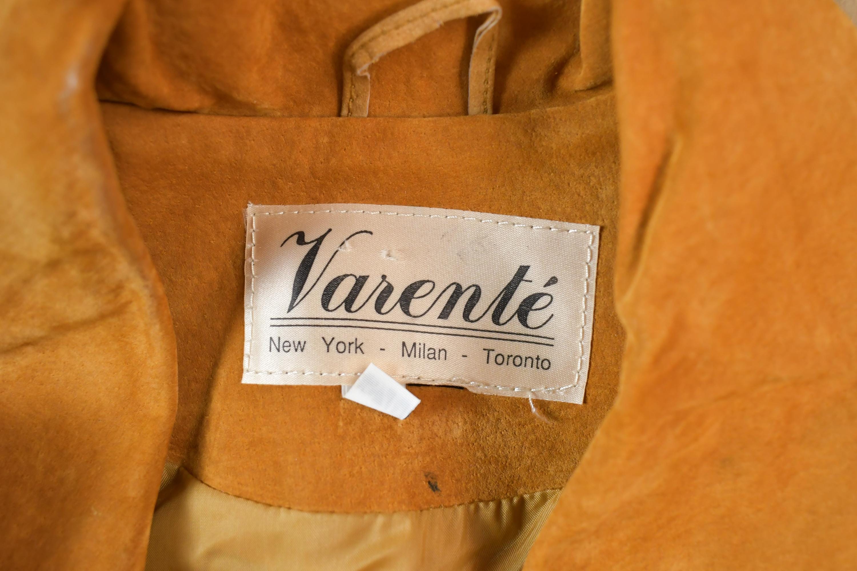 Vintage 1980s Varente Women's Full Length Leather Suade Trench Coat
